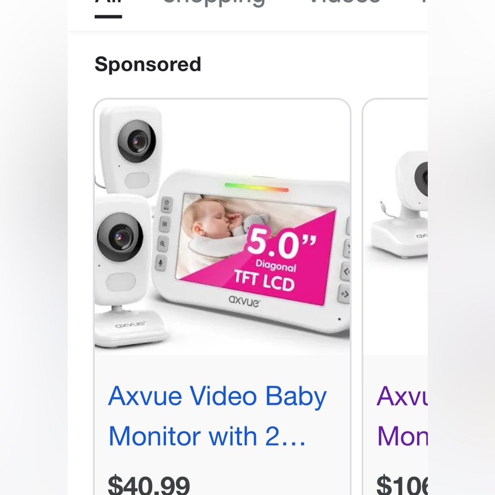 New baby video monitor